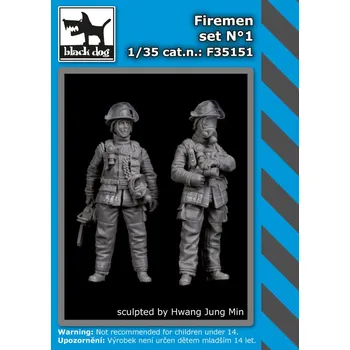 Plastikový model Blackdog 1/35 Firemen set No.1 (2 fig.)