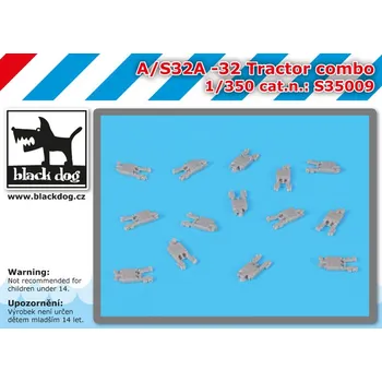 Plastikový model Blackdog 1/350 A/S 32A-32 Tractor combo