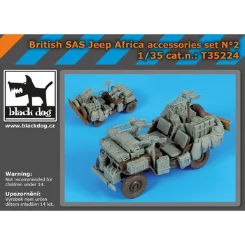 Plastikový model Blackdog 1/35 British SAS jeep Africa accessories set (TAM)