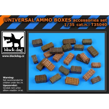 Plastikový model Blackdog 1/35 Universal ammo boxes (accessories set)
