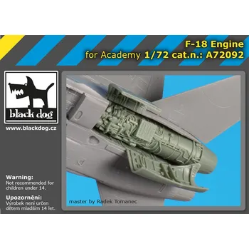 Plastikový model Blackdog 1/72 F-18 engine (ACAD)
