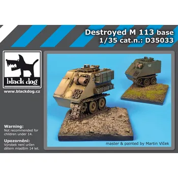 Plastikový model Blackdog 1/35 Destroyed M 113 base