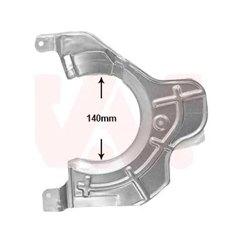 Brzdový kotouč Ochranný plech proti rozstřikování, brzdový kotouč VAN WEZEL 1651372