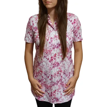 Pánská košile Delší košile Sabatti růžová s květy Velikosti Sabatti: 46