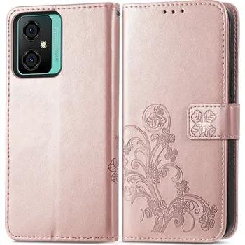 Pouzdro na tablet VSECHNONAMOBIL 77474 ART FLOWERS Peněženkový obal pro Oscal C70 světle růžový