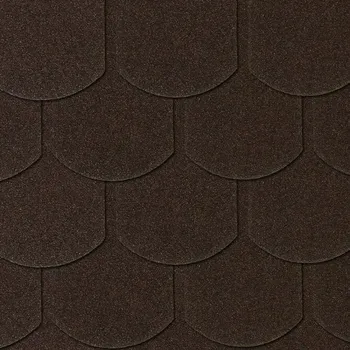 Střešní krytina Asfaltový šindel - BOBROVKA, hnědá (samolepící asfaltový šindel bobrovka HNĚDÁ)