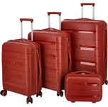 Cestovní plastový kufr Hesol SADA, tmavě červená
