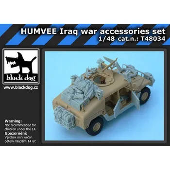 Plastikový model Blackdog 1/48 HUMVEE Iraq war accessories set