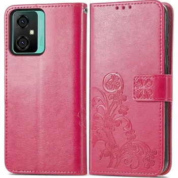 Pouzdro na tablet VSECHNONAMOBIL 77471 ART FLOWERS Peněženkový obal pro Oscal C70 tmavě růžový