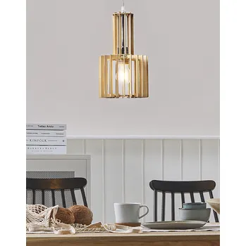 Stropní lampa svítidlo MDF ze dřeva do obývacího pokoje pro kuchyňský design Beliani