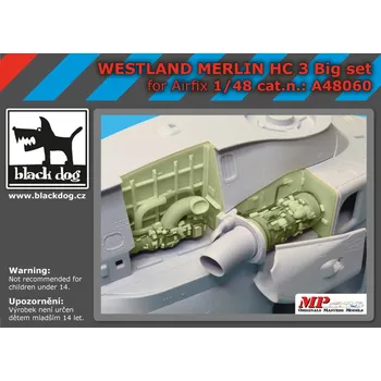 Plastikový model Blackdog 1/48 Westland Merlin HC 3 BIG engine set (AIRFIX)