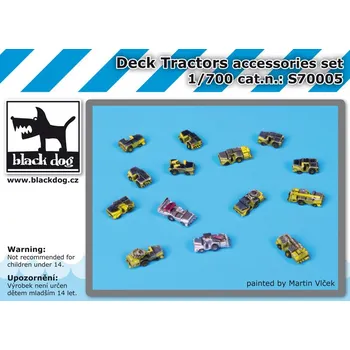 Plastikový model Blackdog 1/700 Deck tractors accessories set