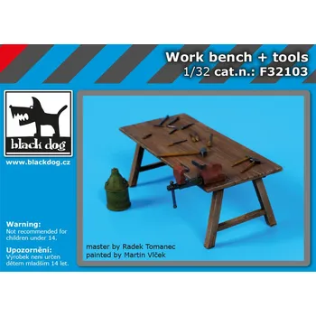 Plastikový model Blackdog 1/32 Work bench & tools