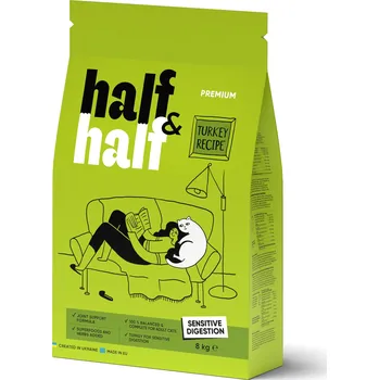 Krmivo pro kočku Half&Half Cat Sensitive krůta granule pro kočky 8kg