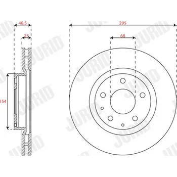 Brzdový kotouč Brzdový kotouč JURID 563678JC