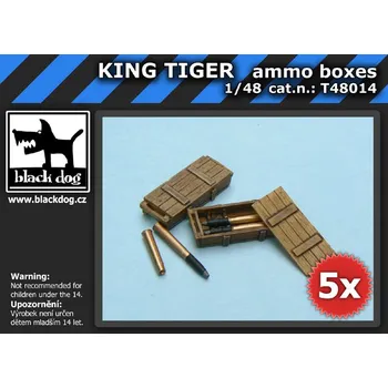Plastikový model Blackdog 1/48 KING TIGER ammo boxes