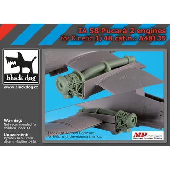 Plastikový model Blackdog 1/48 IA-58 Pucará two engines (KIN)