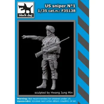 Plastikový model Blackdog 1/35 US sniper No.1 (1 fig.)