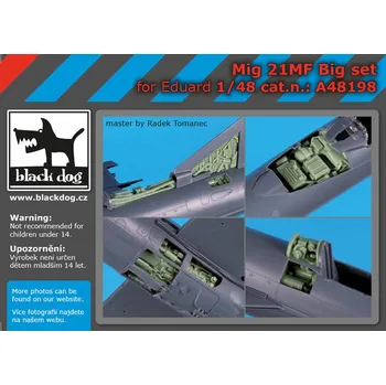Plastikový model Blackdog 1/48 Mig 21 MF big set (EDU)