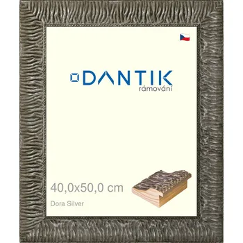 Rám na obraz DANTIK rámeček 40x50 | Dora Silver (Sklo Čiré) (Vyrobeno s láskou u nás v DANTIKU)