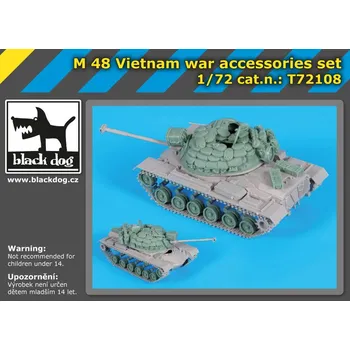 Plastikový model Blackdog 1/72 M 48 Vietnam war accessories set (ITAL)