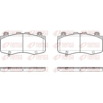 Brzdová destička Sada brzdových destiček, kotoučová brzda REMSA 1970.04