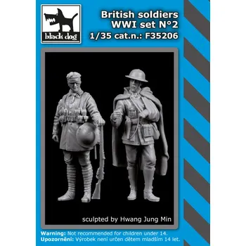 Plastikový model Blackdog 1/35 British Soldiers WWI set No.2 (2 fig.)