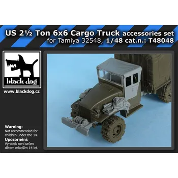 Plastikový model Blackdog 1/48 US 2 1/2 ton 6x6 Cargo Truck accessories set