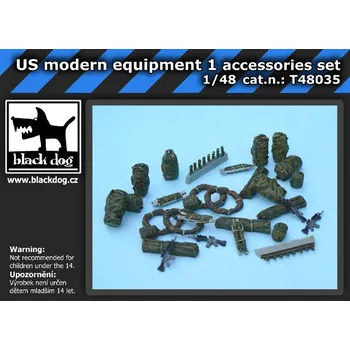 Plastikový model Blackdog 1/48 US modern equipment 1 accessories set