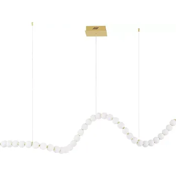 Designový LED lustr Perla 167 zlatá s dálkovým ovládáním