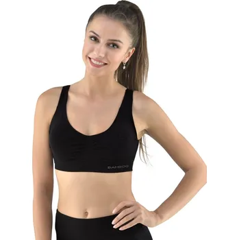 Podprsenka Sportovní podprsenka s vycpávkami Gina 07014P BAMBUS Barva: ČERNÁ, Velikost: XL/XXL