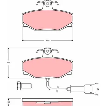 Brzdová destička Sada brzdových destiček, kotoučová brzda TRW GDB462