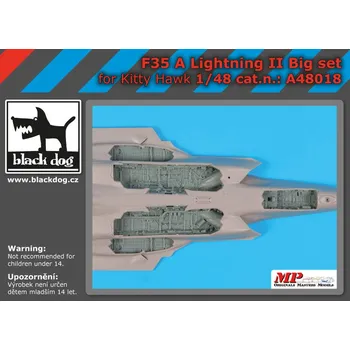 Plastikový model Blackdog 1/48 F 35A Lightning II Big set (KITTYH)