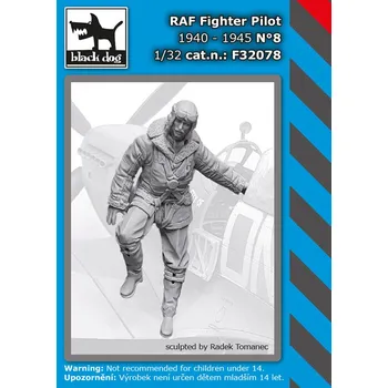 Plastikový model Blackdog 1/32 RAF Fighter pilot 1940-45 No.8 (1 fig.)
