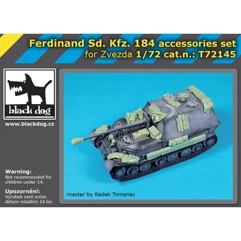Plastikový model Blackdog 1/72 Ferdinand Sd.Kfz.184 - accessories set (ZVE)