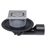 Hutterer & lechner HL80.1 Podlahová vpust DN50/75 s kloubem, s pevnou izolační přírubou, ZU standard - vodní, plast/nerez