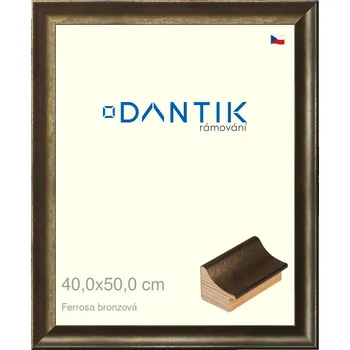 Rám na obraz DANTIK rámeček 40x50 | Ferrosa bronzová (Plexi Čiré) (Vyrobeno s láskou u nás v DANTIKU)