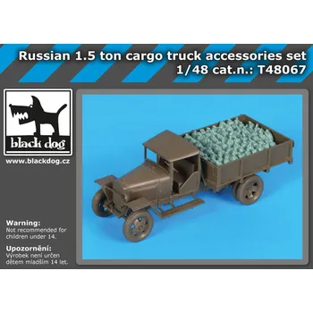 Plastikový model Blackdog 1/48 Russian 1.5 ton Cargo Truck access.set (TAM)