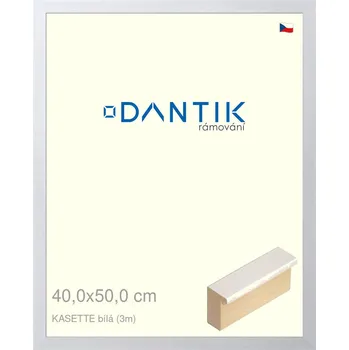 Rám na obraz DANTIK rámeček 40x50 | KASSETTE bílá (Plexi Čiré) (Vyrobeno s láskou u nás v DANTIKU)