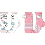 Dívčí ponožky Hello Kitty 52342326 2 páry, bílá / růžová