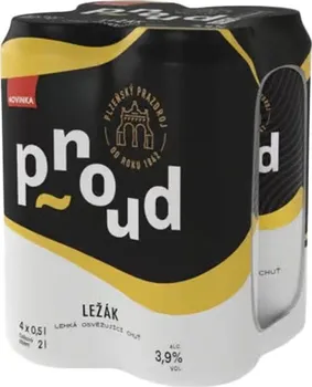 Pivo Proud Ležák 4x 0,5 l plech