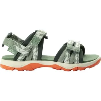 Dívčí sandály Dětské sandály Jack Wolfskin 2 IN 1 SANDAL K 34 Světle zelená, Bílá, Červená