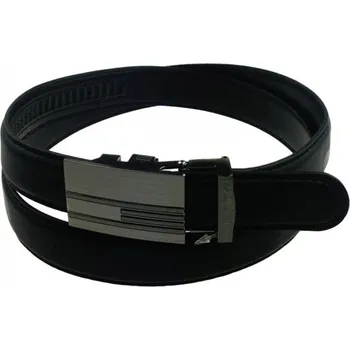 Opasek Opasek koženkový černý s klasickou sponou 125cm / 3,7cm