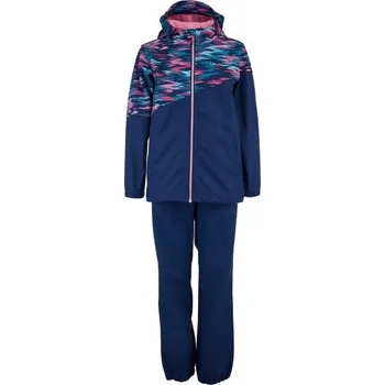 Set dětského termoprádla Dětský softshellový set Lewro CAMBIE 128/134 Tmavě modrá, Mix, Stříbrná