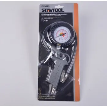 Příslušenství ke kompresoru pistole huštění pneu s manometrem do 12 ATM