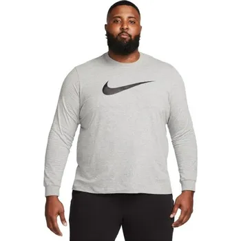 Pánské tričko Pánské tričko s dlouhým rukávem Nike SPORTSWEAR ICON SWOOSH XL Šedá, Černá