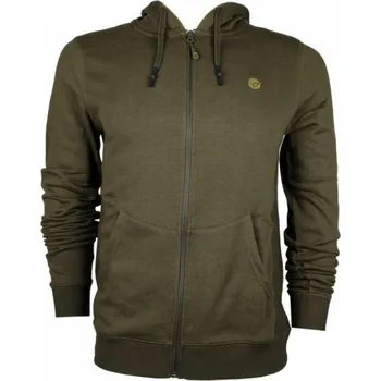Rybářské oblečení Korda mikina s kapuci Dry Kore Zip Hoodie Olive vel. XXL (KCL227)