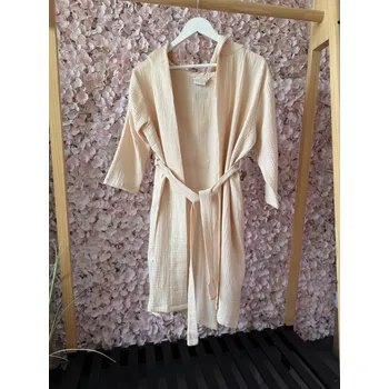 Dívčí župan Mimilove Mušelínový župánek pro větší děti 6 -10 let Béžový