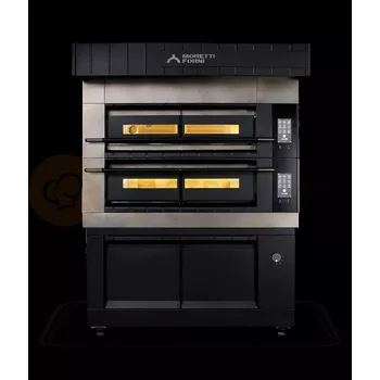 Pec na pizzu Dvoukomorová pec X100 s digestoří a kynárnou H=800 mm | MORETTI FORNI, MFX100DL
