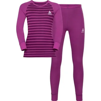Set dětského termoprádla Odlo SET ACTIVE WARM KIDS Vínová